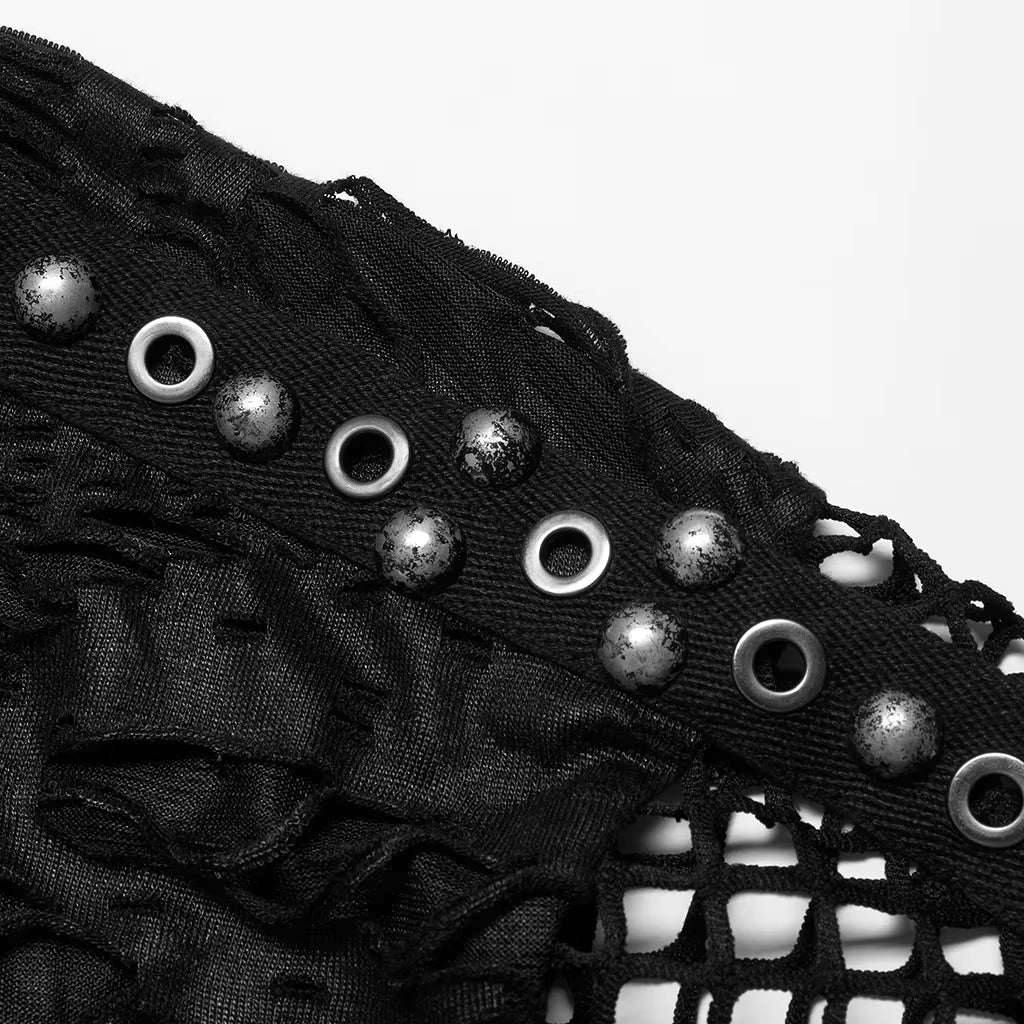 PUNK RAVE Asmodeus Basic Tee – Dystopisches Post-Apocalyptic Shirt Schwarz