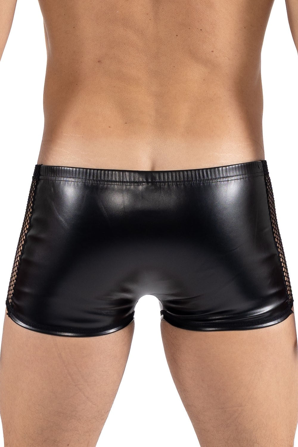 Schwarze Wetlook Boxer Shorts für Clubwear und Fetish Looks