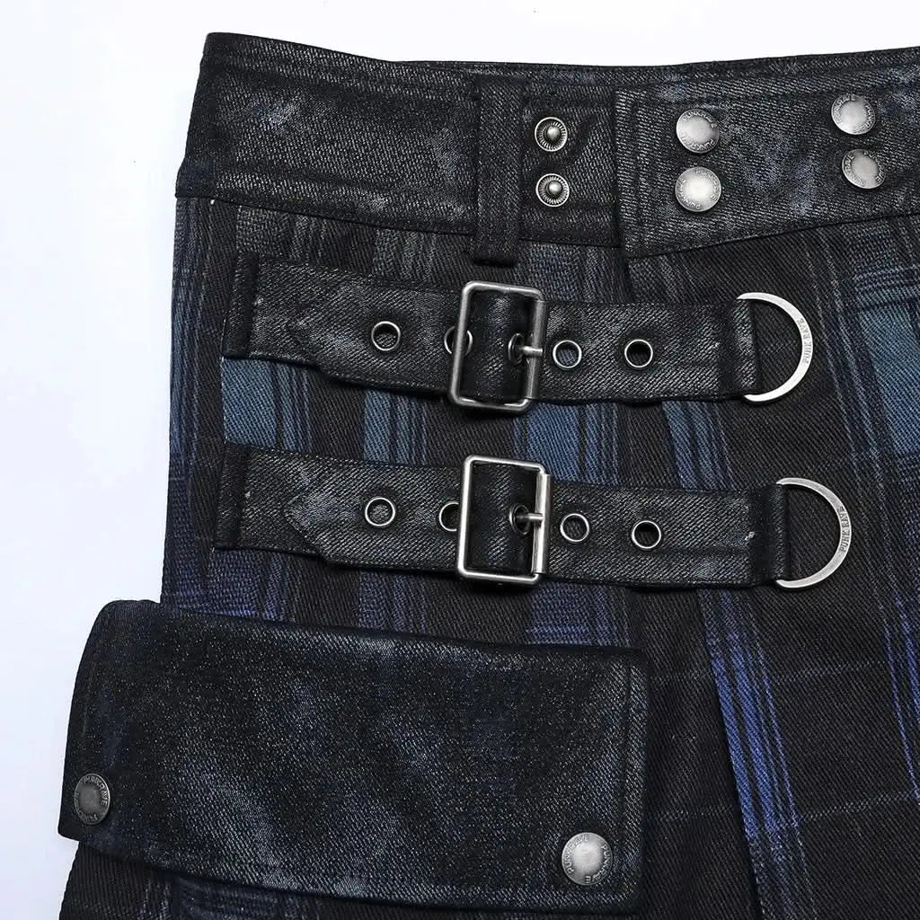 Zwei verstellbare Schnallen an der Seite, Punk-Style Detail