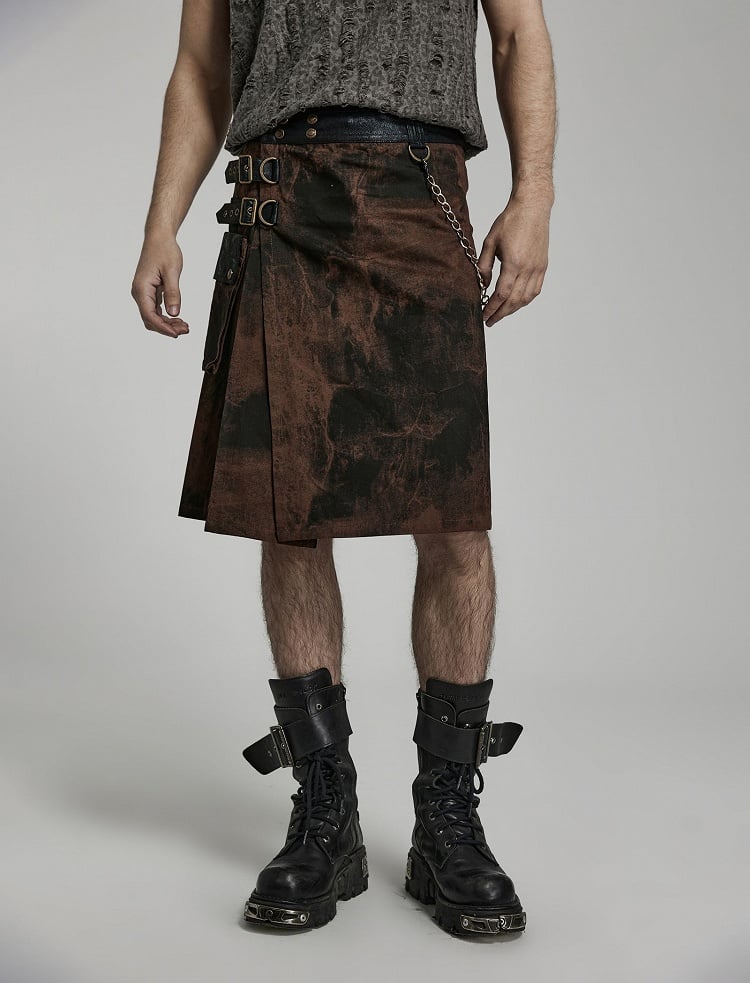Schwarz-brauner Stoff im verwaschenen Grunge-Muster