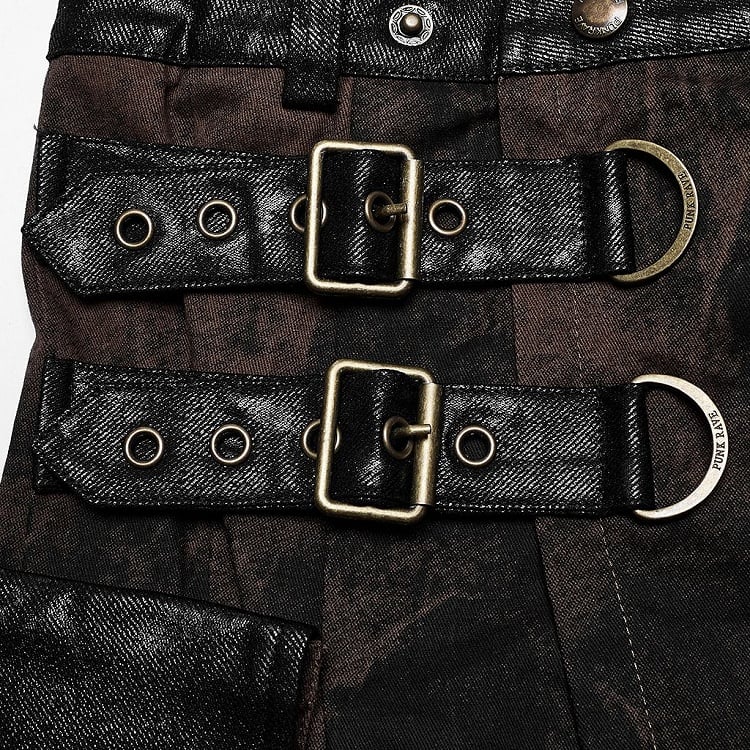 Schwarz-brauner Stoff im verwaschenen Grunge-Muster