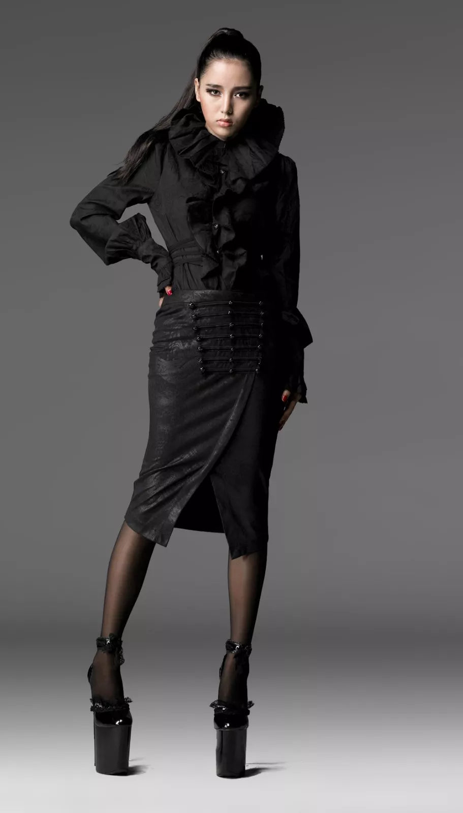 Stylingidee mit Corsage & Bluse – Punk Rave Night Creeps Rock