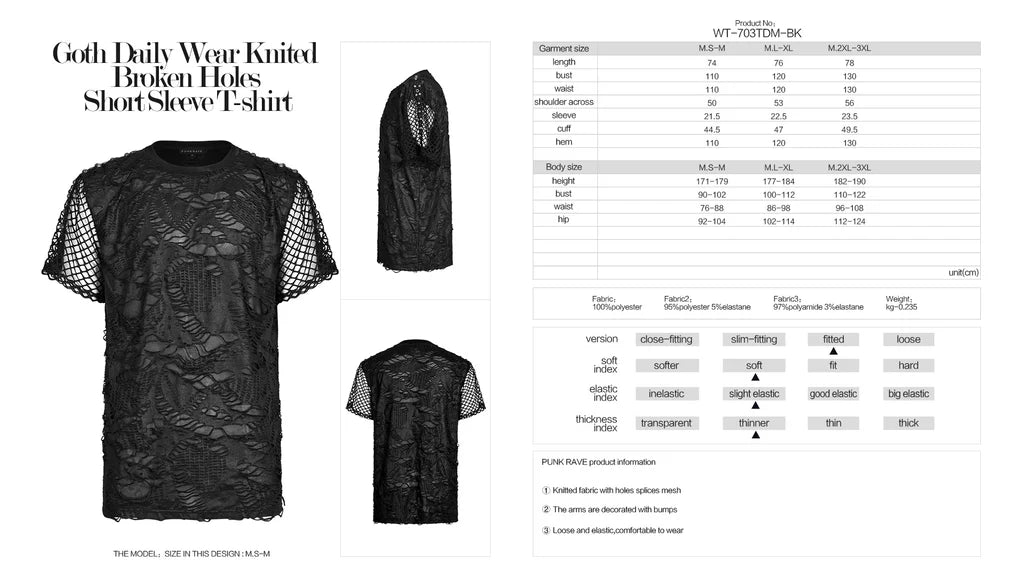 PUNK RAVE Asmodeus Basic Tee – Dystopisches Post-Apocalyptic Shirt Schwarz
