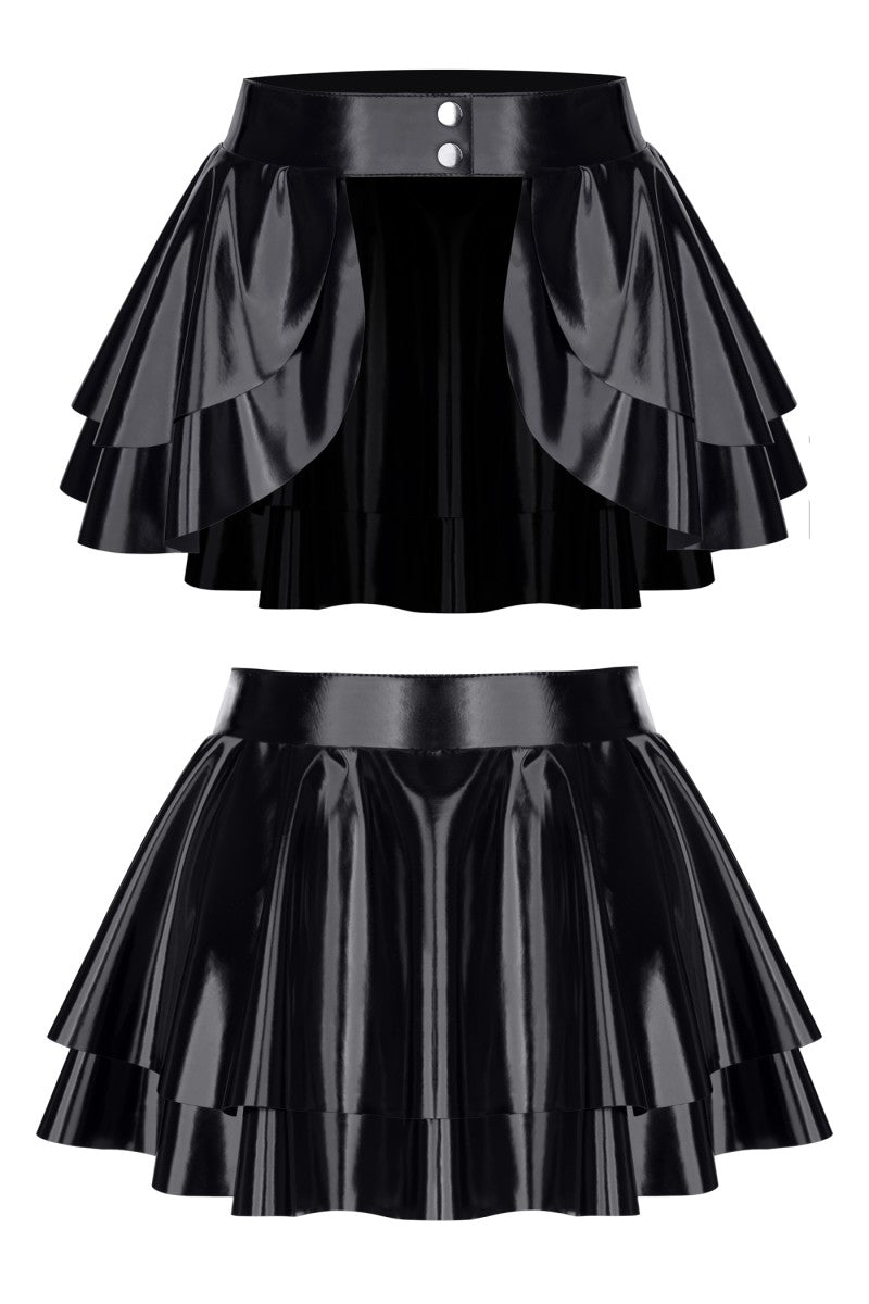 schwarzer Damen-Rock TDMadlene001 - 2XL-0