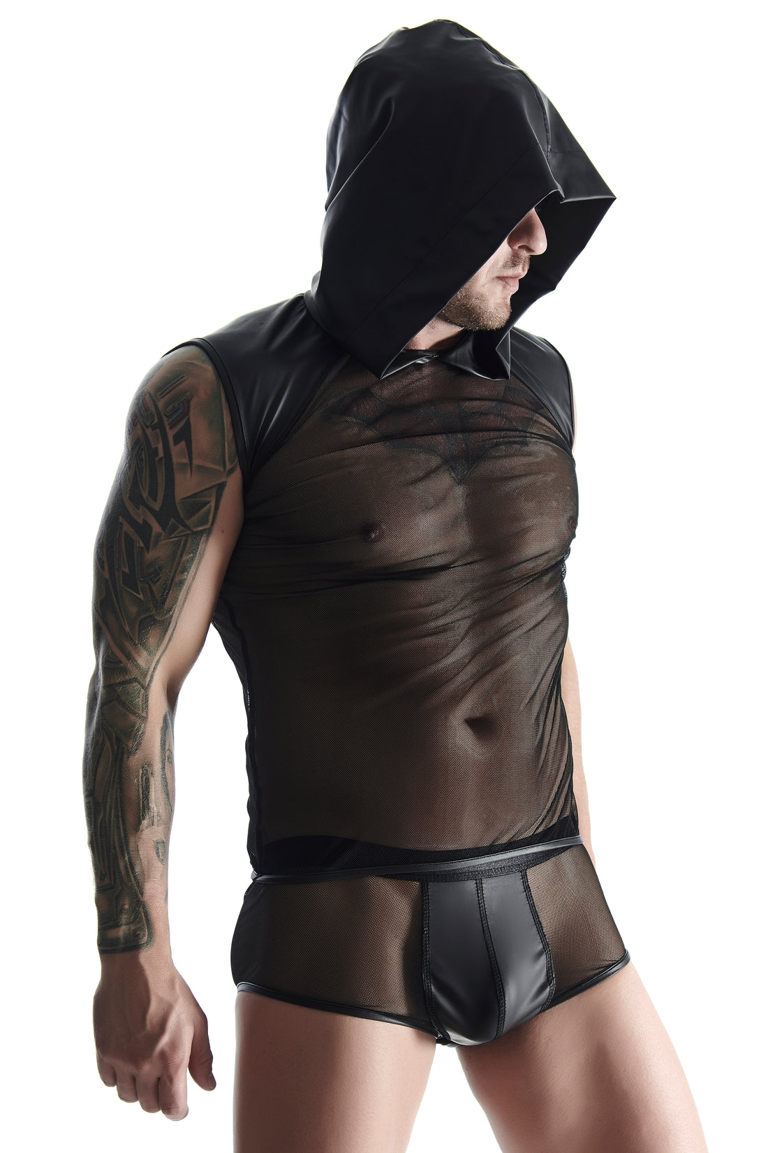 Herren Kapuzenshirt TSH018 schwarz - XXL-2