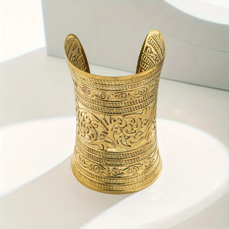 Breites Damen-Armband im Tribal-Stil mit Blumen-Design