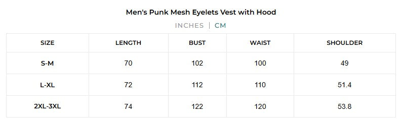 Punk Rave Hooded Vest for Men – Sleeveless Gothic Top with O-Rings