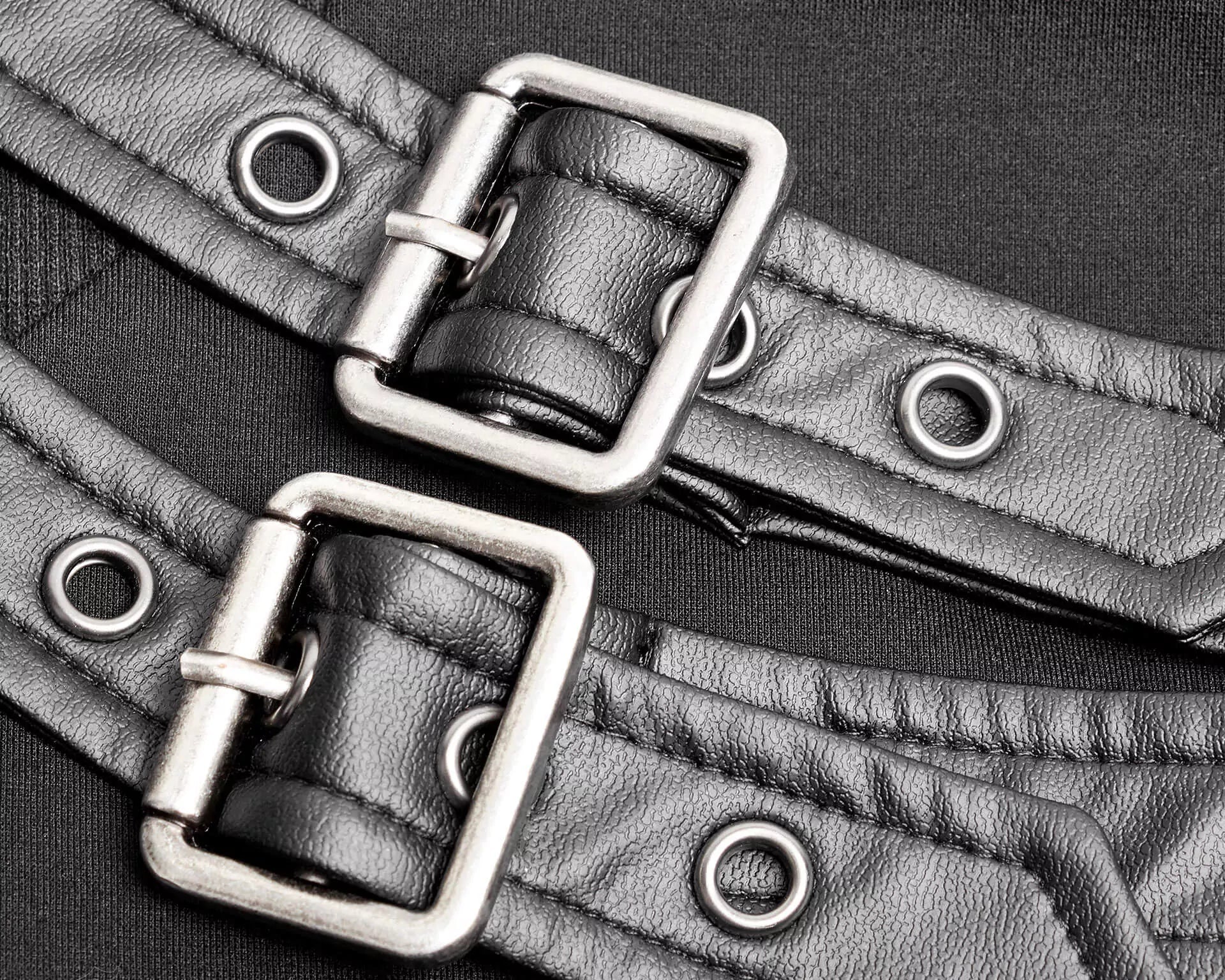 Industrial Goth Herren Shirt Jacke mit Zipper & Armstulpen.