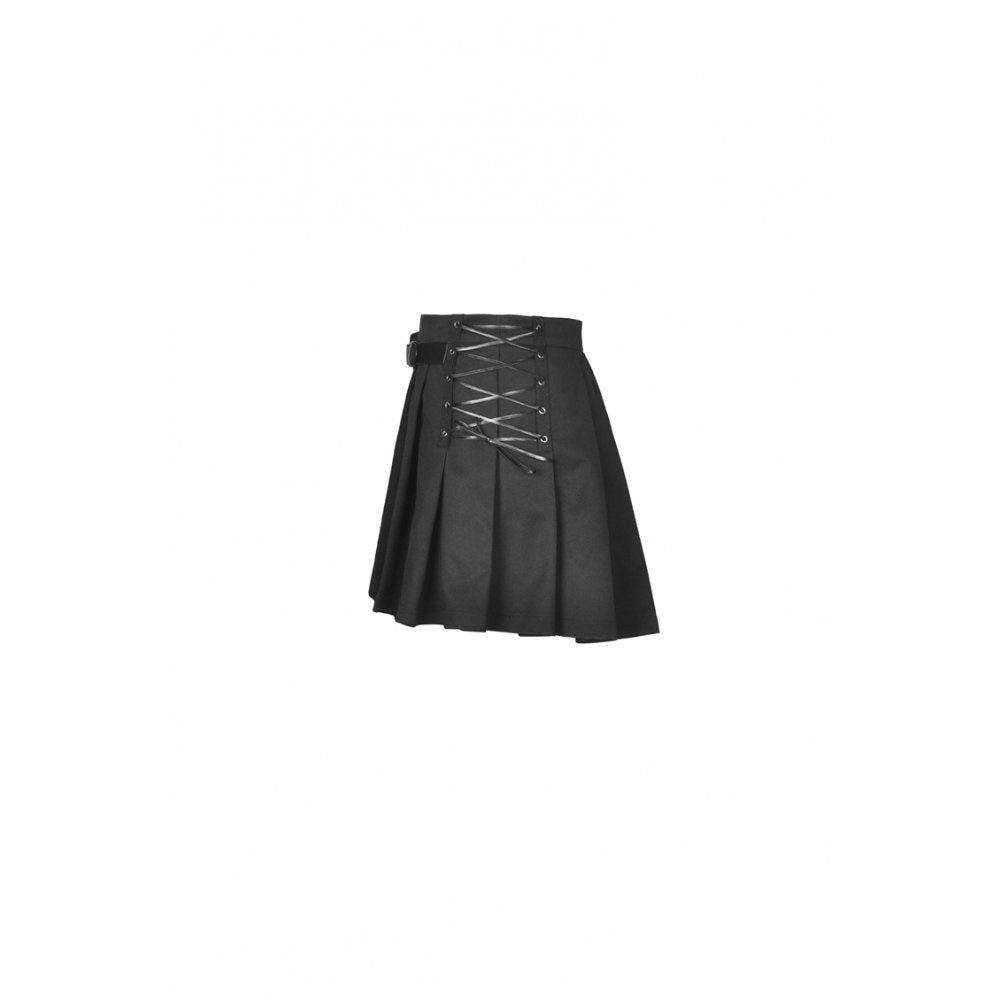 Kurzer Rock mit Schnürung – gothic Club-Outfit und auffälliges Partyoutfit für selbstbewusste Looks. - mySecretkey