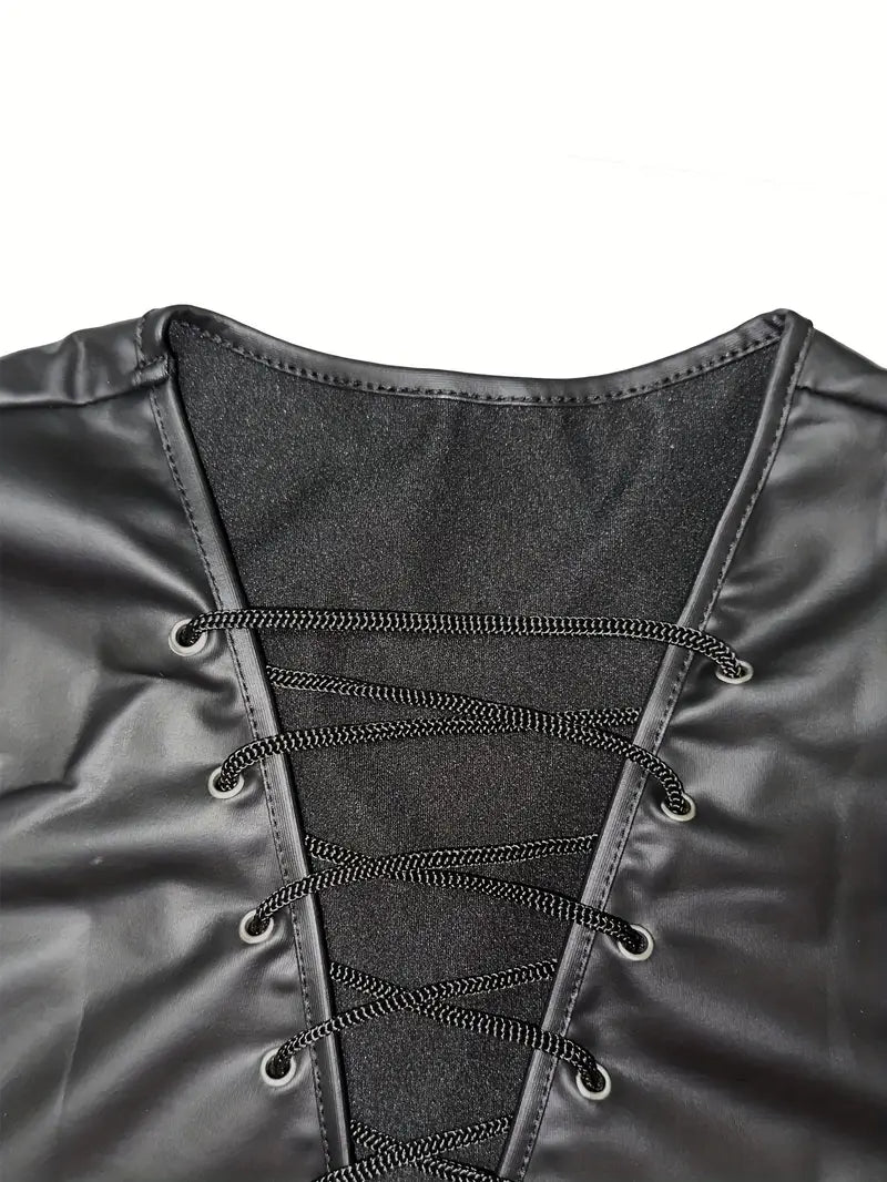 Performance Wear Body Shaper – Shirt im PU-Look