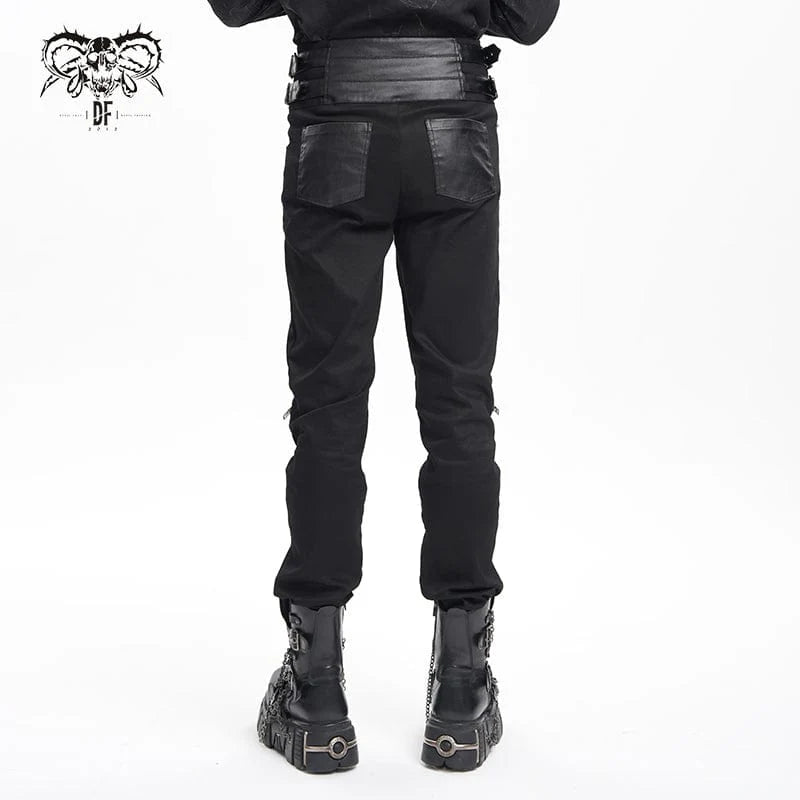 Nightbound – Gothic Buckle-up Studded Trousers