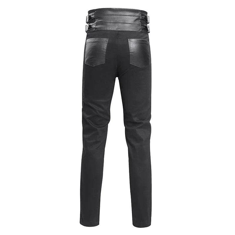 Nightbound – Gothic Buckle-up Studded Trousers