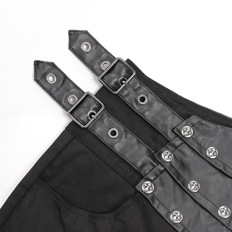Nightbound – Gothic Buckle-up Studded Trousers