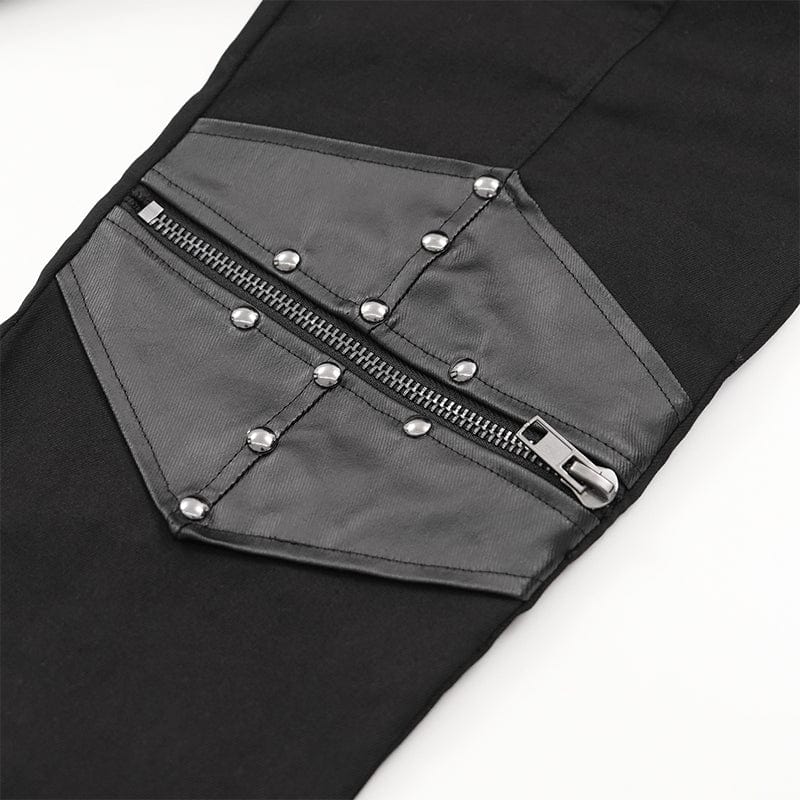 Nightbound – Gothic Buckle-up Studded Trousers