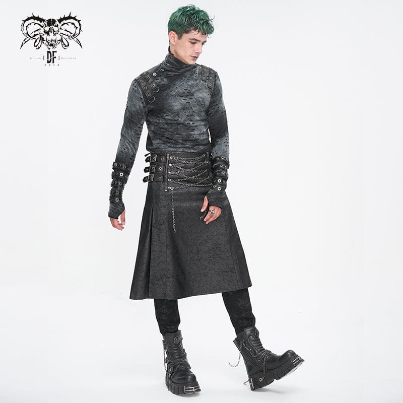 Iron Reign – Gothic Multi-Buckle Kilt für Männer | mySecretKey