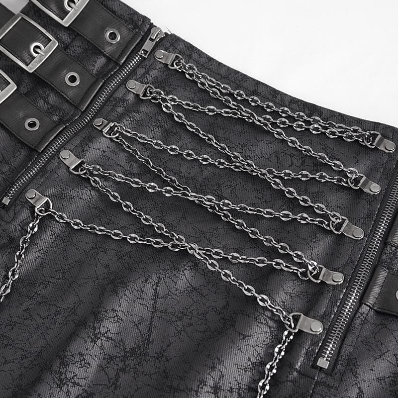 Iron Reign – Gothic Multi-Buckle Kilt für Männer