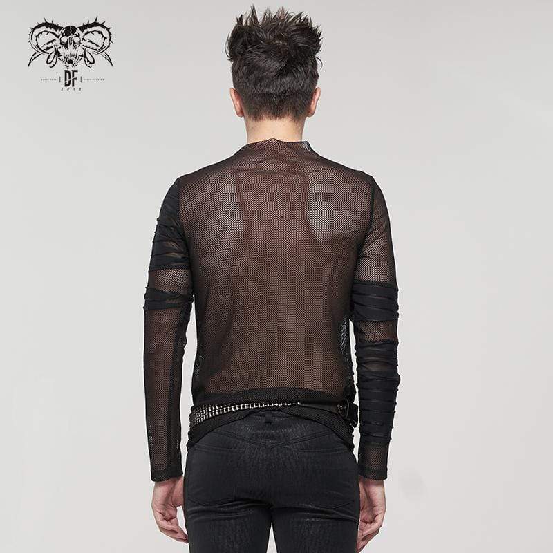 Sheer Temptation – Gothic Mesh Revolution with Crew Neck