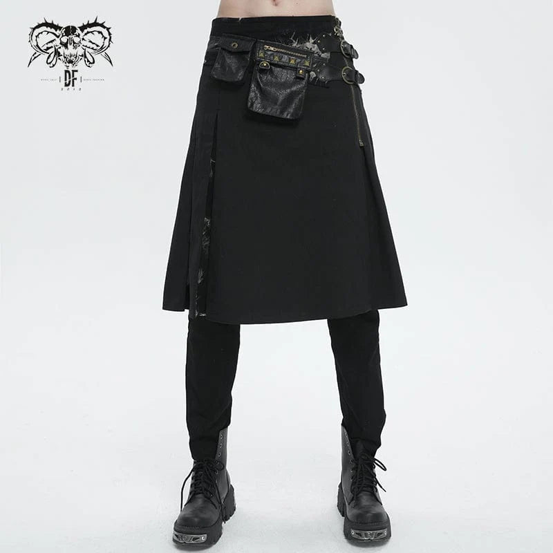 Devil Fashion Kilt for men – Gothic skirt with batik details