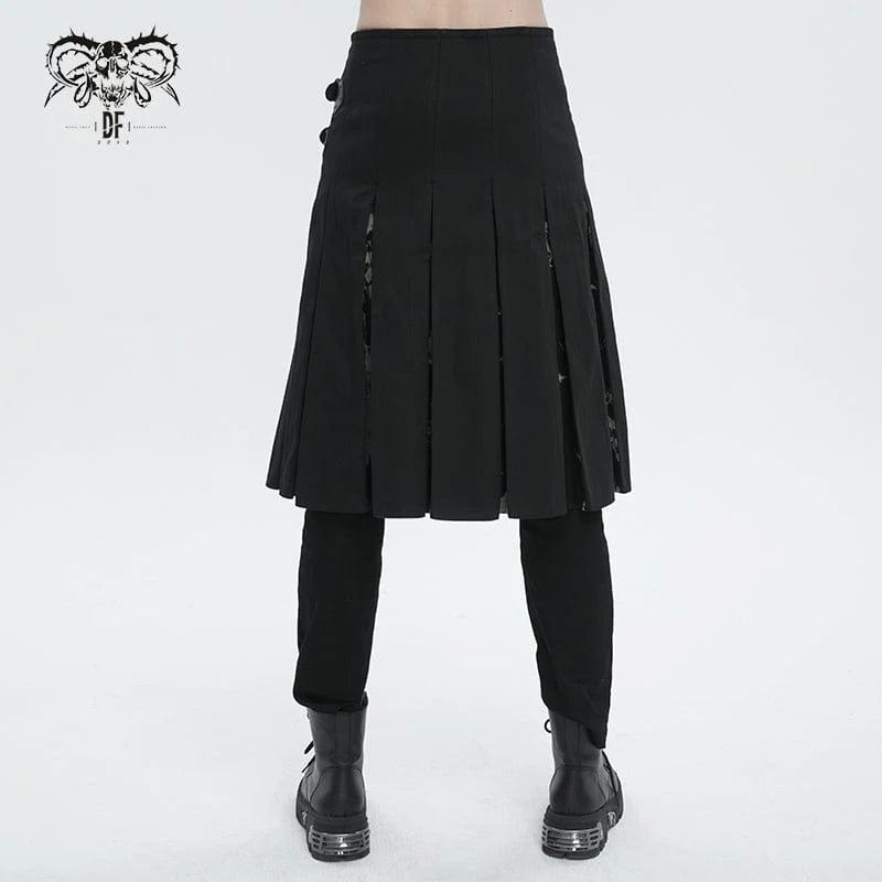 Devil Fashion Kilt for men – Gothic skirt with batik details