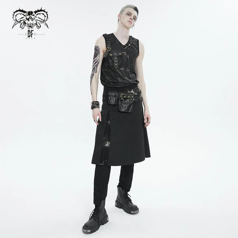 Devil Fashion Kilt for men – Gothic skirt with batik details