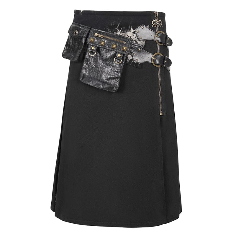 Devil Fashion Kilt for men – Gothic skirt with batik details