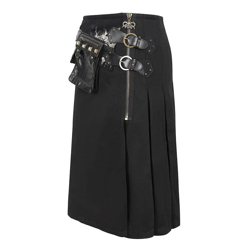 Devil Fashion Kilt for men – Gothic skirt with batik details