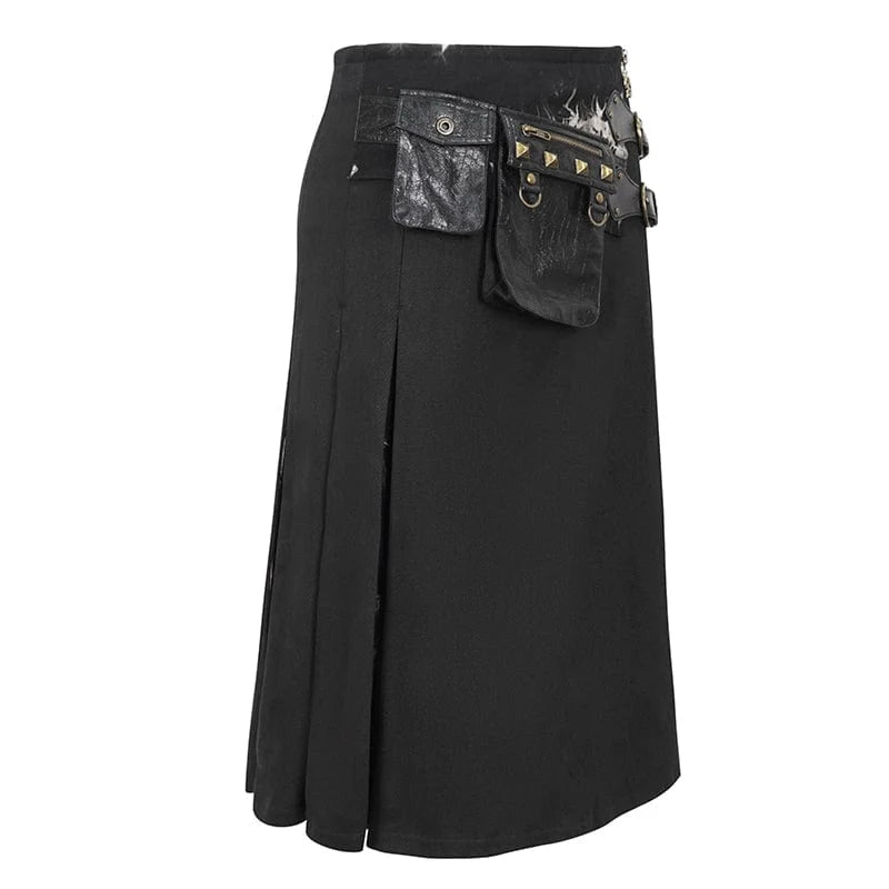 Devil Fashion Kilt for men – Gothic skirt with batik details