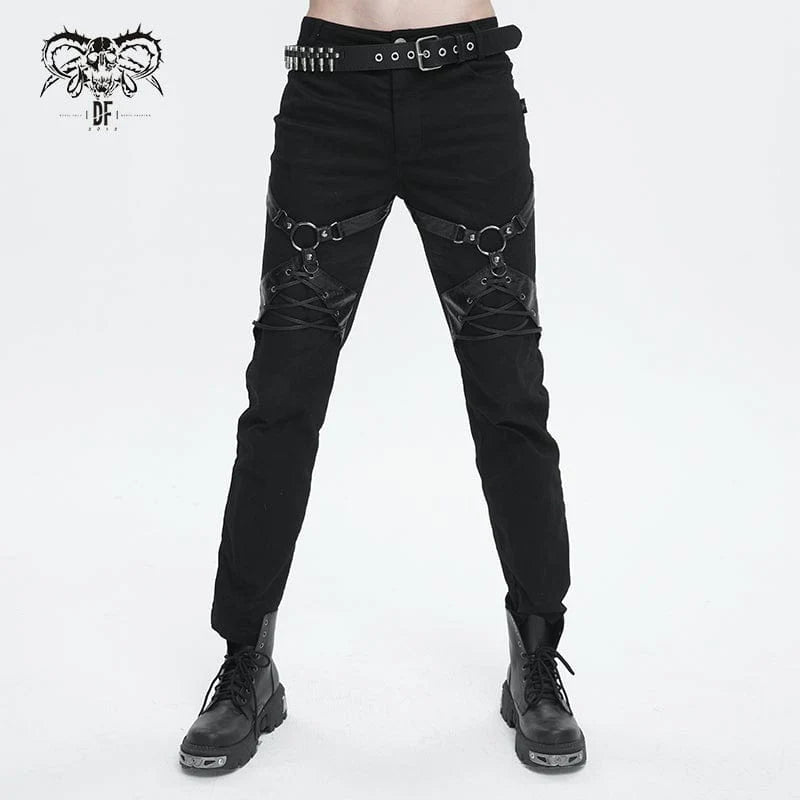 Splitcore – Punk Buckle Splice Pants für Männer