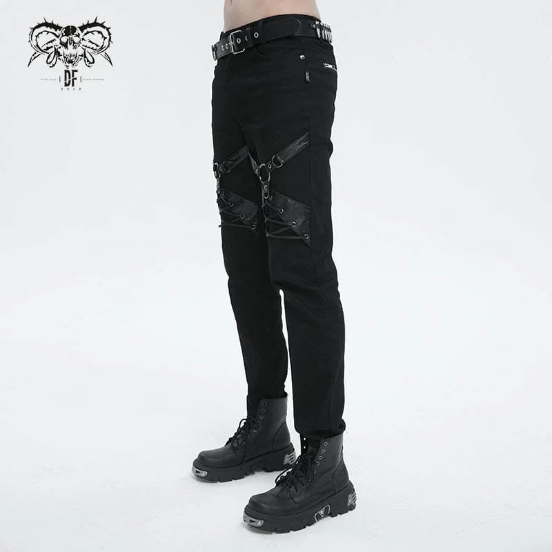 Splitcore – Punk Buckle Splice Pants for Men
