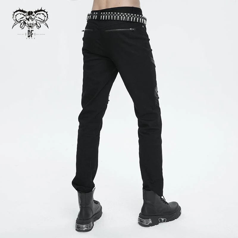 Splitcore – Punk Buckle Splice Pants für Männer