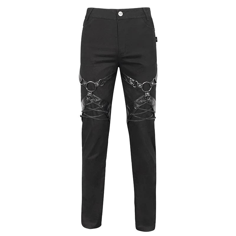Splitcore – Punk Buckle Splice Pants für Männer