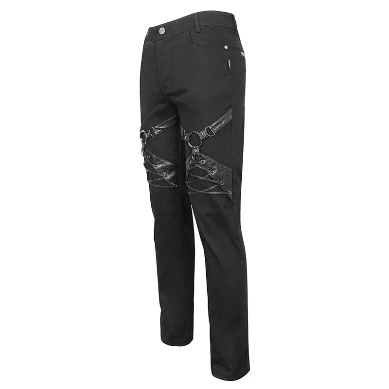 Splitcore – Punk Buckle Splice Pants für Männer