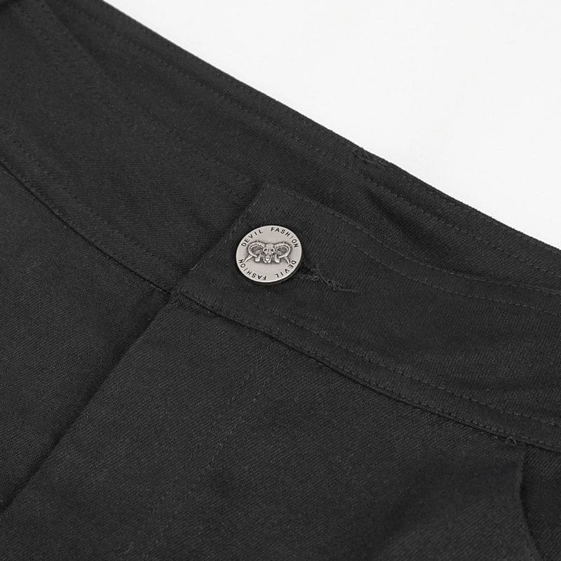 Splitcore – Punk Buckle Splice Pants für Männer