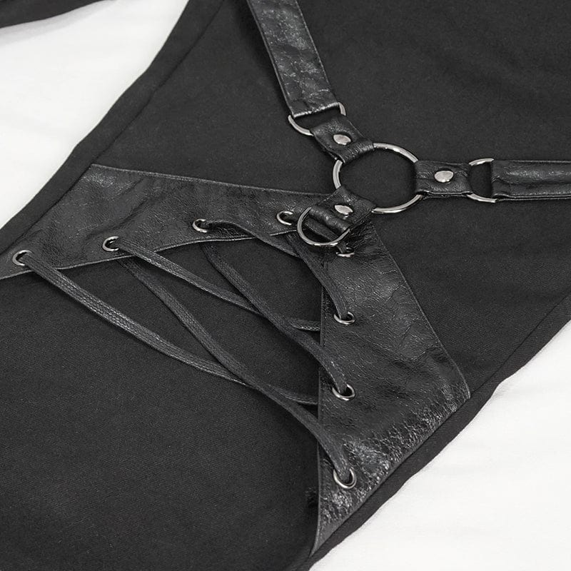 Splitcore – Punk Buckle Splice Pants für Männer