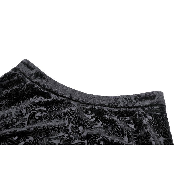 Velvet Throne – Samtige High-Waist Shorts mit Knöpfen & Spitze
