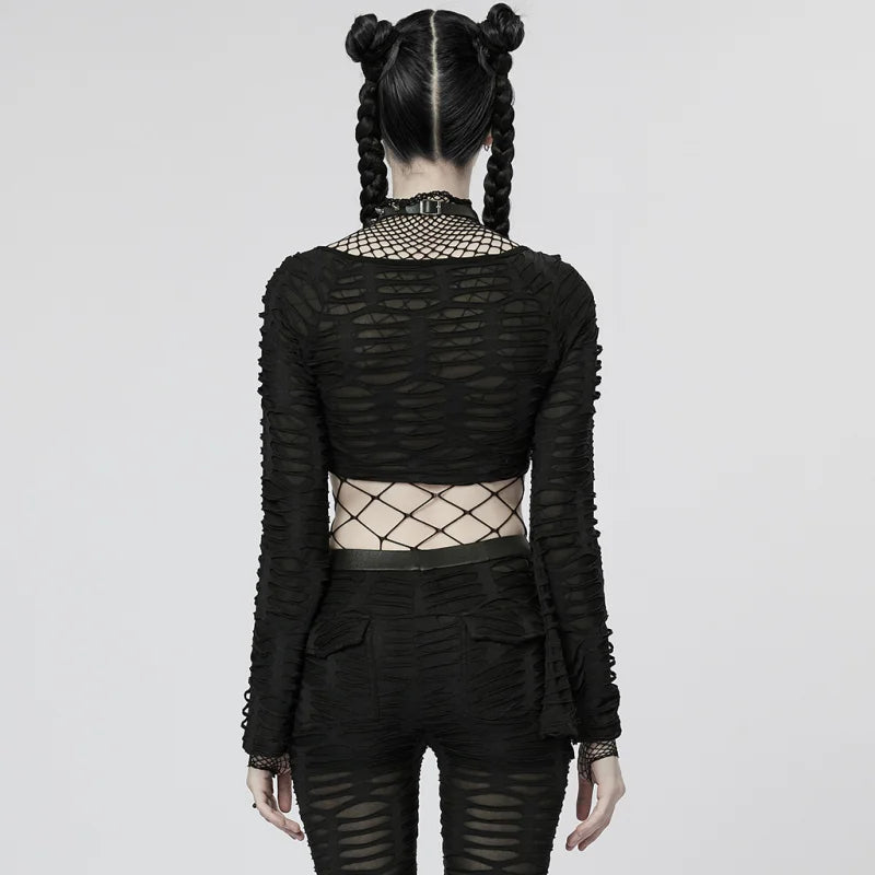 Kompletter Endzeit-Look mit dem Punk Rave Twister Crop Top