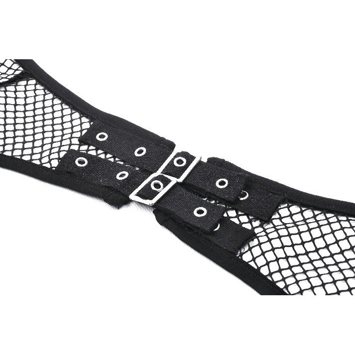 Transparentes Punk-Cape „Midnight Veil“ aus Mesh mit mystischem Flair – dramatisches Layering-Piece für verführerische Looks von mySecretKey