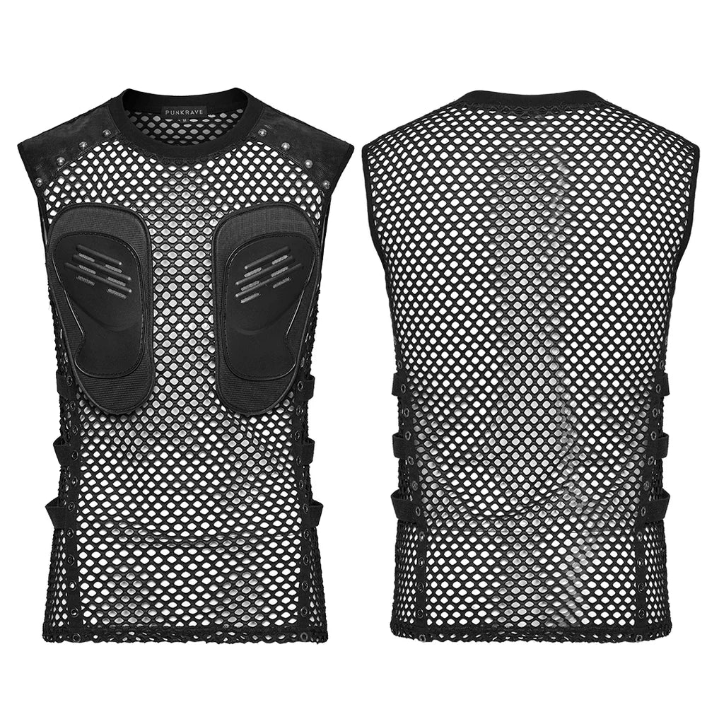 “Implant Mesh” by Punk Rave – Futuristic cyberpunk mesh top with armor vibes &amp; a hot body fit 