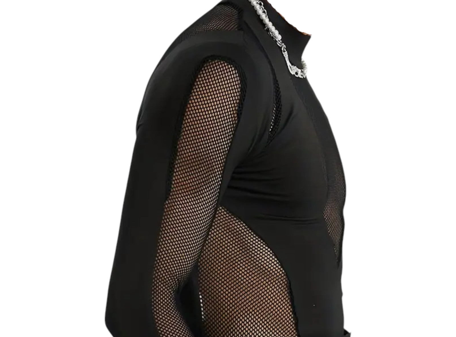 Sexy Body mit Mesh-Elementen im Gothic-Style – Figurbetontes Outfit für Festivals und Fetisch-Events