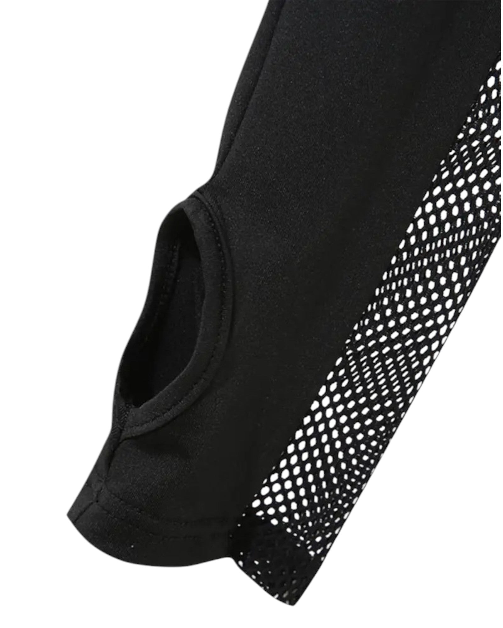 Verführerischer schwarzer Bodysuit mit Netz und Cut-Outs – Unisex Mode für rebellische Looks