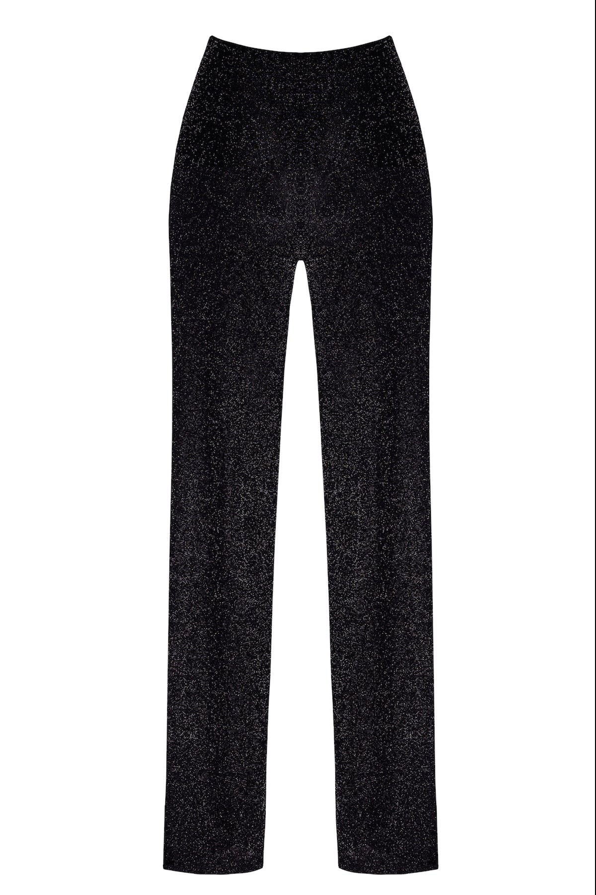 Transparente schwarze Tüll-Palazzo-Hose Onyx von Noir Handmade mit dezenten, schimmernden Silberfäden.