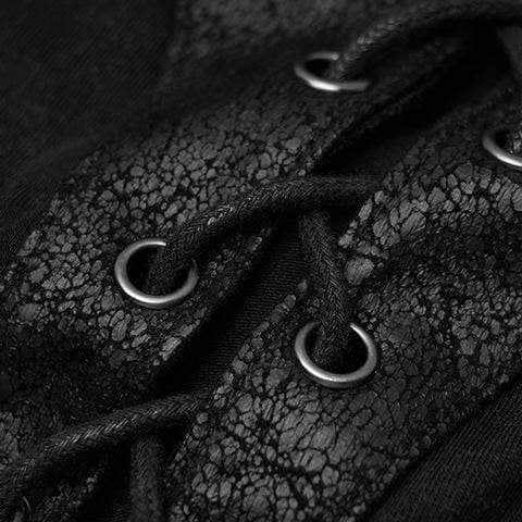 Vortex Vice – Punk Lace-Up T-Shirt with Straps