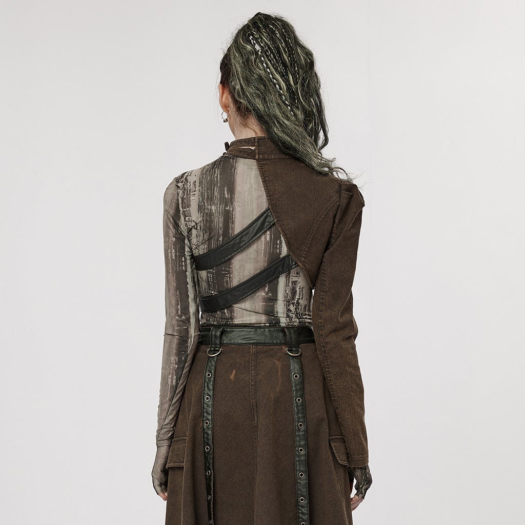 Punk Rave – One-Arm Harness-Bolero „Dominion Asymmetra“ im Post-Apocalyptic Style