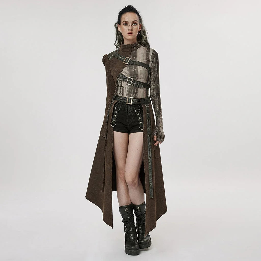 Punk Rave – One-Arm Harness-Bolero „Dominion Asymmetra“ im Post-Apocalyptic Style