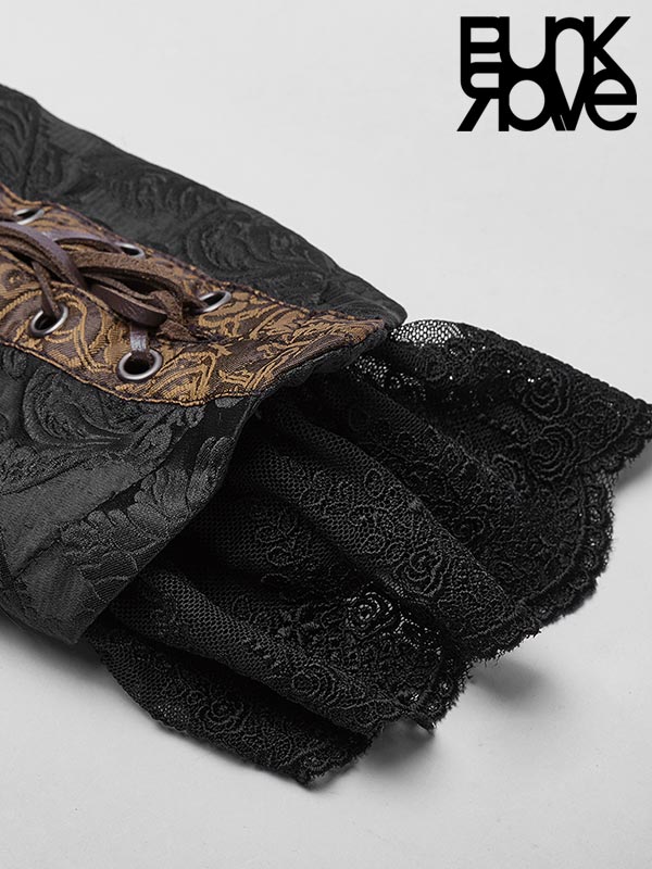 Punk Rave – Versailles Black Bolero aus Jacquard | Neo-Viktorianische Gothic Jacke