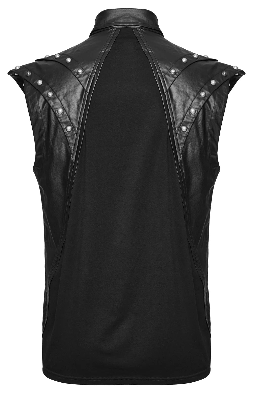 Punk Rave - "The Punisher" Post-Apocalyptic Faux Leather Mesh Top 