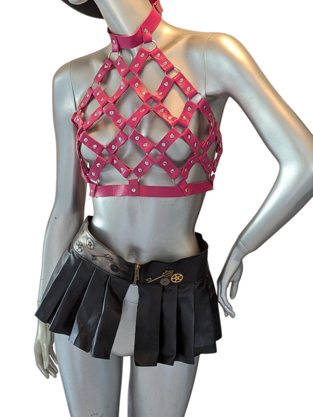 🌈 Rainbow / 💗 Pink / 🌸 Pink Leather Body Harness 