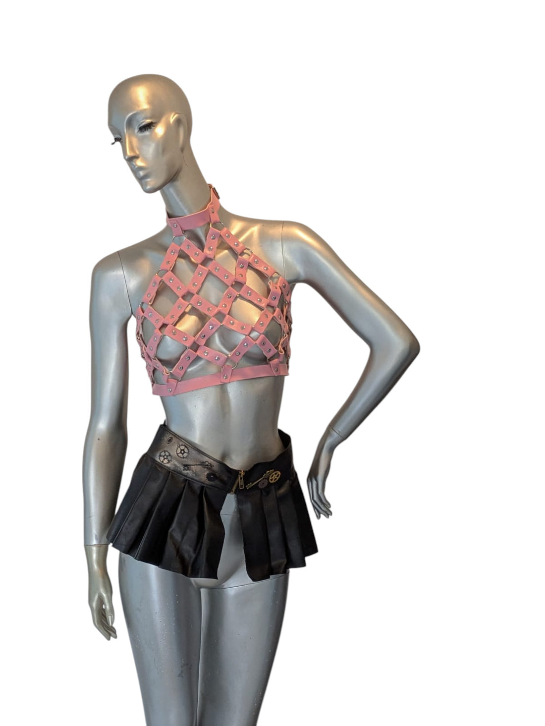 🌈 Rainbow / 💗 Pink / 🌸 Pink Leather Body Harness 