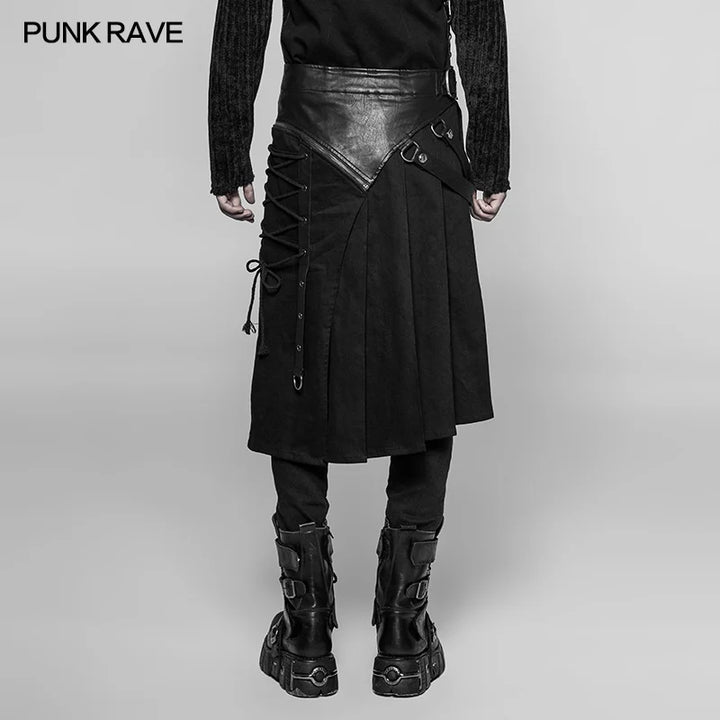 Punk Rave Legion Gothic- & LARP-Kilt Schwarz