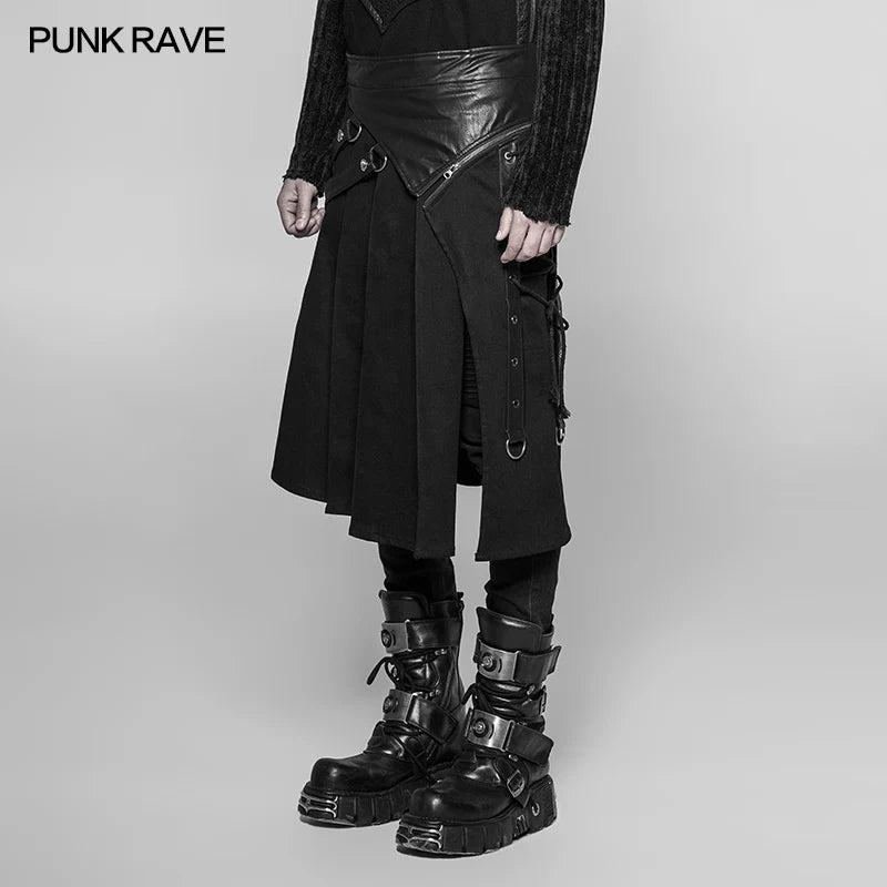 Punk Rave Legion Gothic- & LARP-Kilt Schwarz